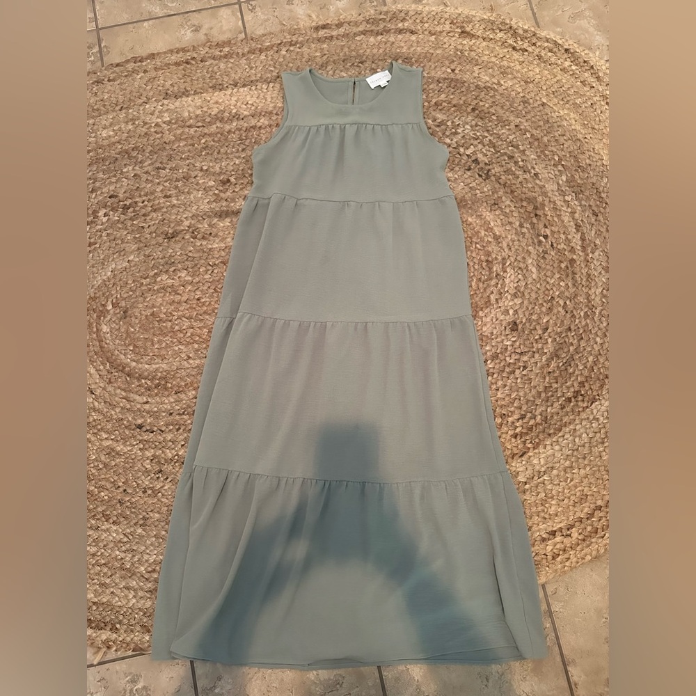 RUFFLE TANK MAXI DRESS
